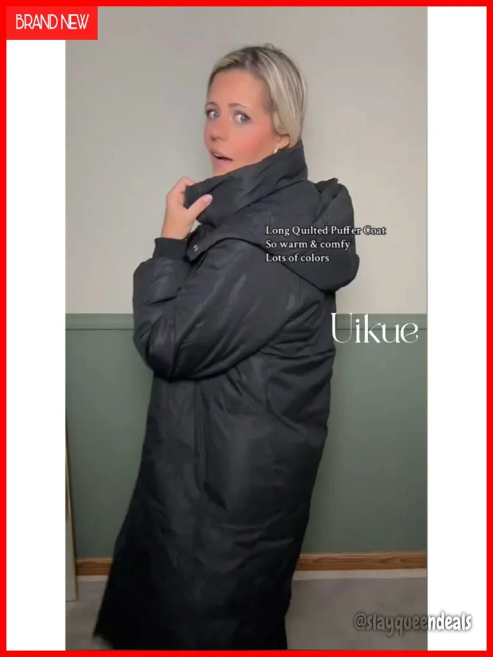 Women's Long Puffer Coat Warm Winter Quilted Jacket Full Zip Down Parka with